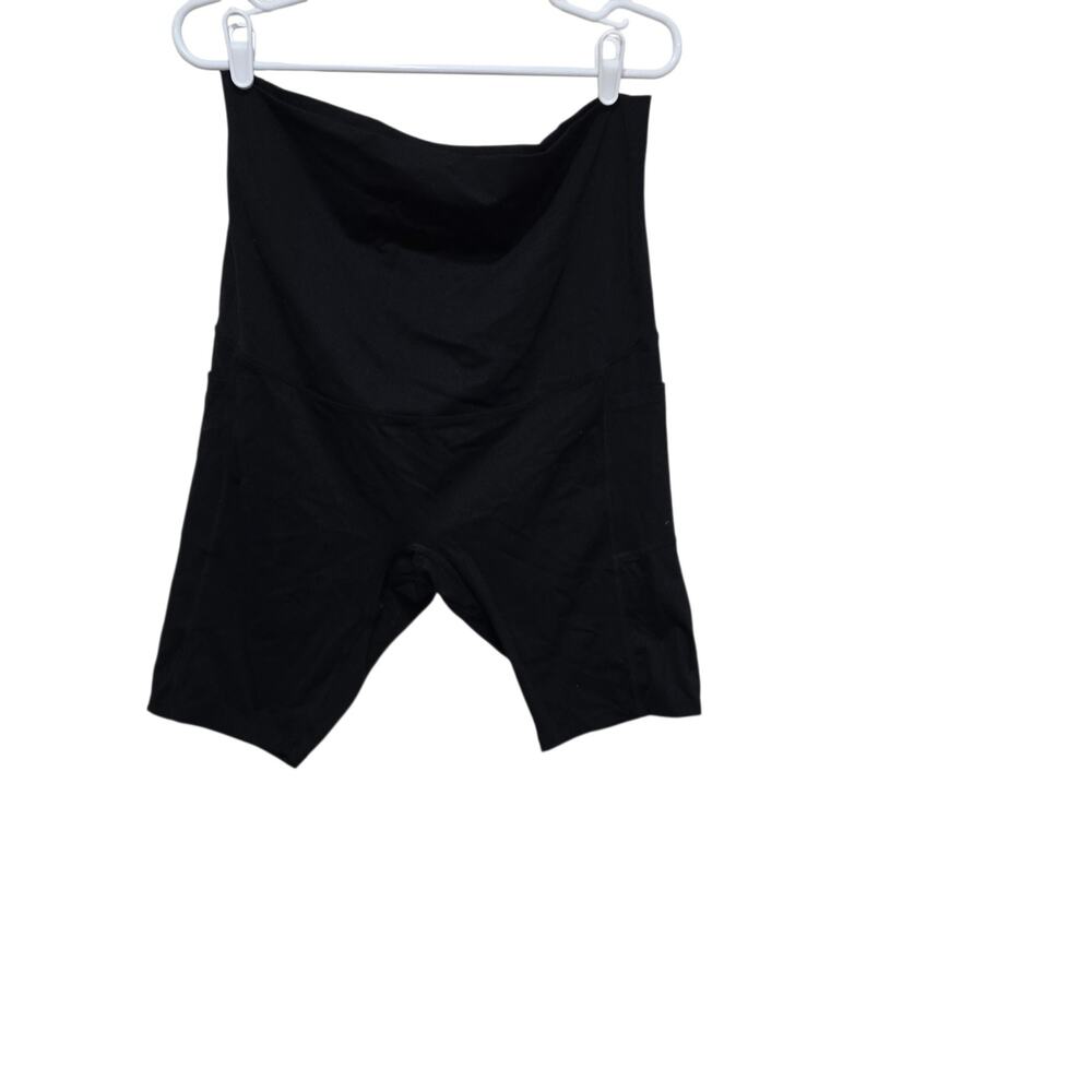 POSHDIVAH Black High Waist Shapewear Biker Shorts XL